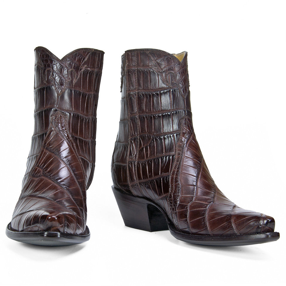 Full Crocodile Ankle Zipper - Brown – Back at the Ranch