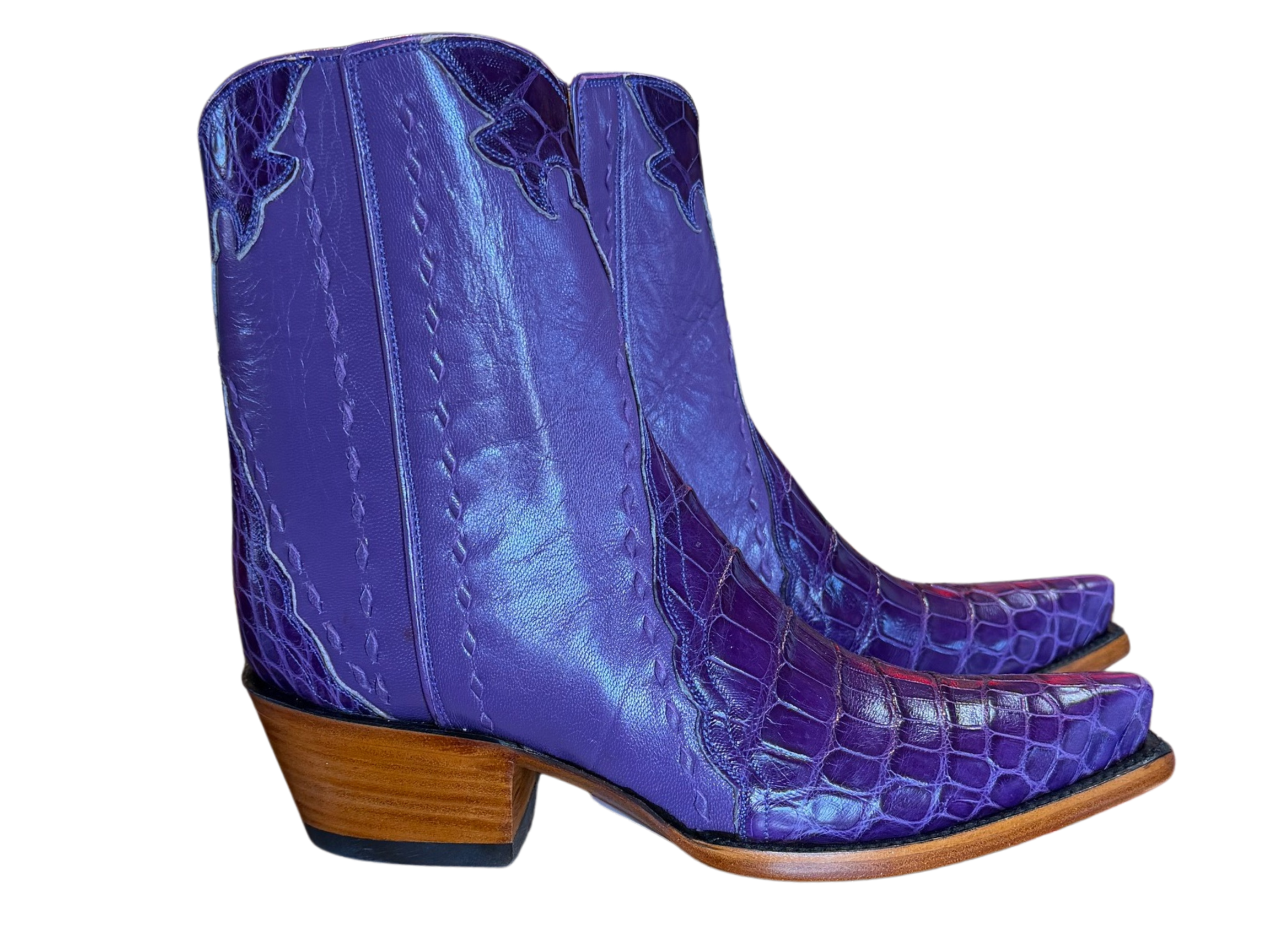 Crocodile Ankle Zipper - Purple - Back at the Ranch