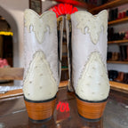 Ostrich Ankle Zipper - Ivory/Shell - Back at the Ranch