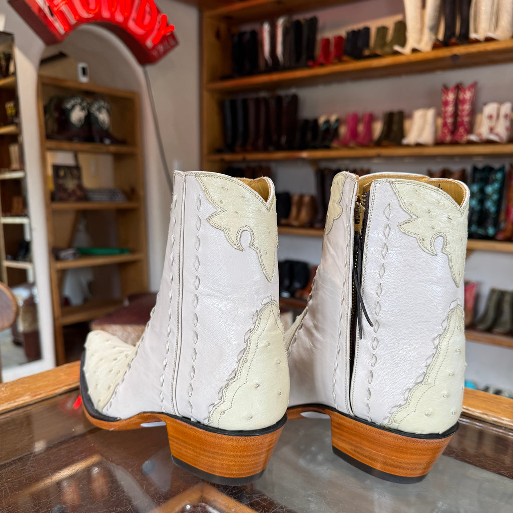 Ostrich Ankle Zipper - Ivory/Shell - Back at the Ranch