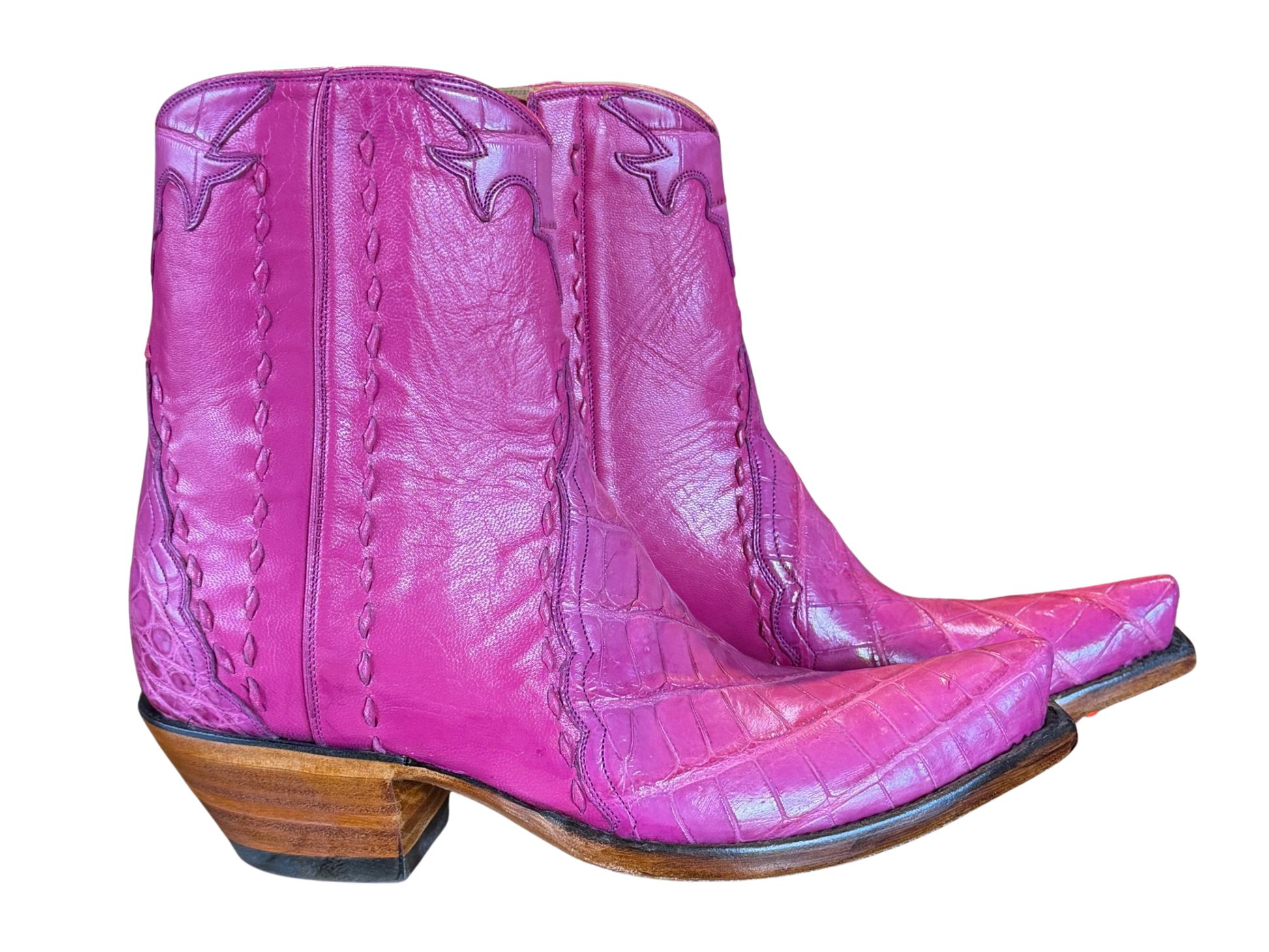 Crocodile Ankle Zipper - Pretty in Pink - Back at the Ranch