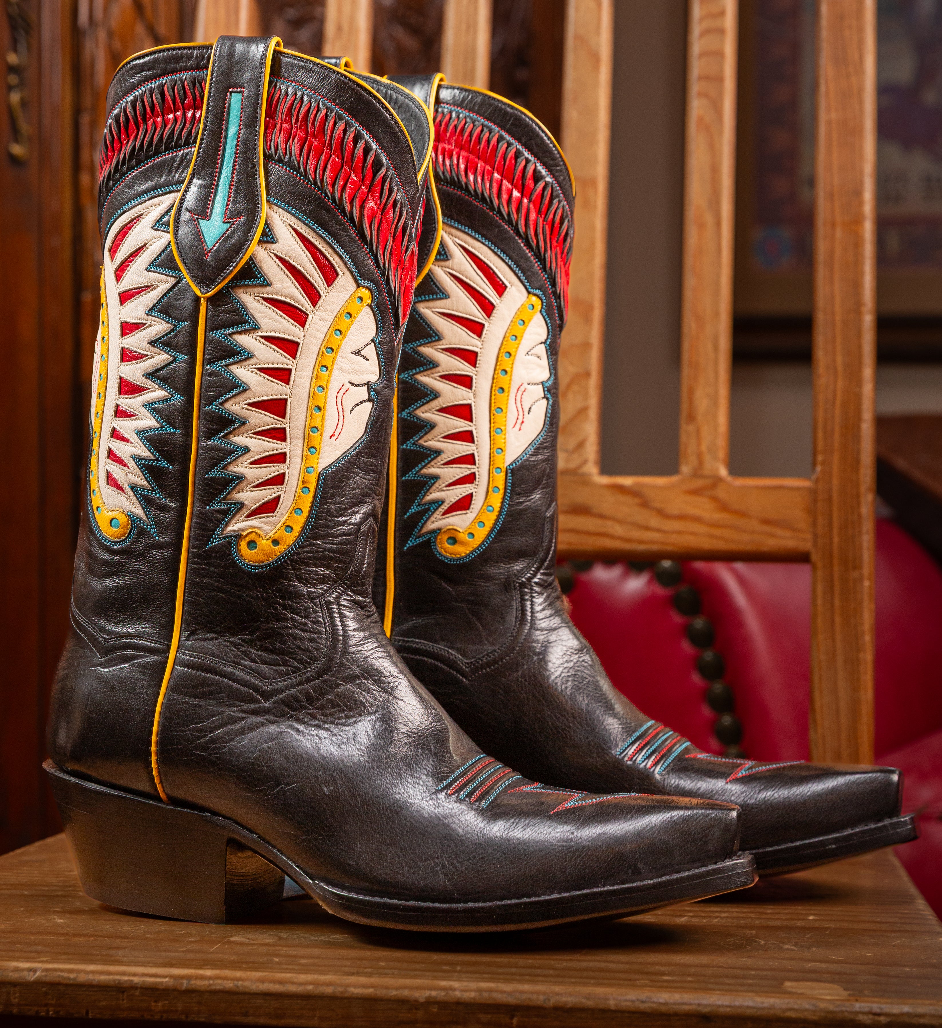 Indian Chief Inlay - Black - Back at the Ranch