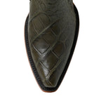 Crocodile Ankle Zipper- Loden Green - Back at the Ranch
