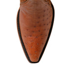 Ostrich Ankle Zipper - Brandy - Back at the Ranch
