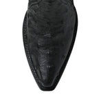 Ostrich Ankle Zipper - Black - Back at the Ranch