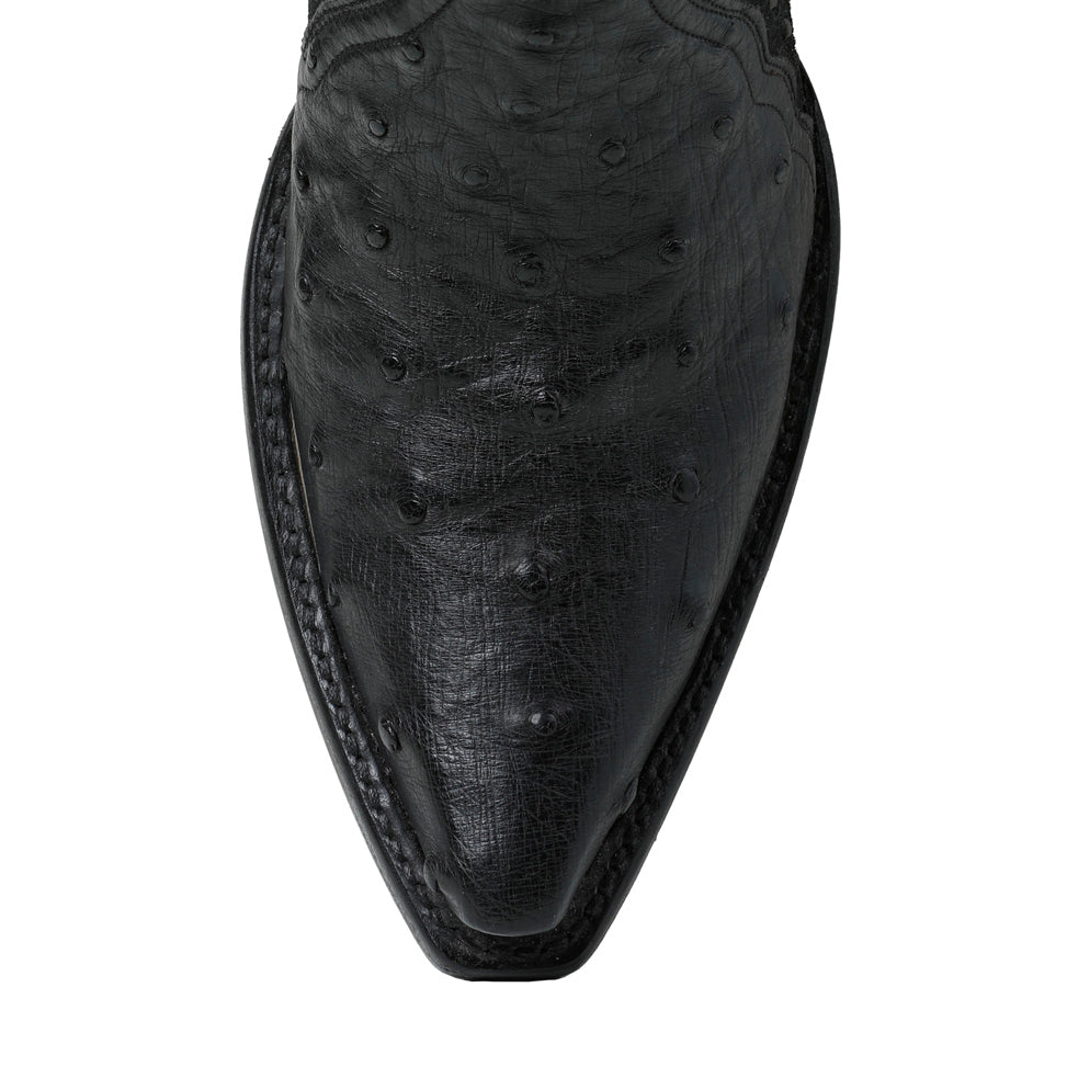 Ostrich Ankle Zipper - Black - Back at the Ranch