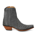 Ostrich Ankle Zipper - Anthracite - Back at the Ranch