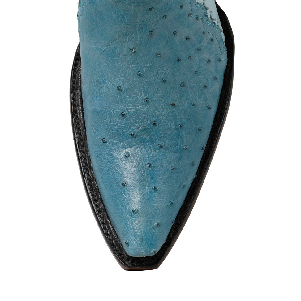 Ostrich Ankle Zipper - Sky Blue - Back at the Ranch