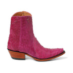Ostrich Ankle Zipper- Magenta - Back at the Ranch