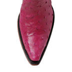 Ostrich Ankle Zipper- Magenta - Back at the Ranch
