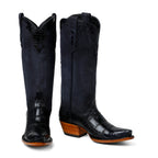 Fancy Crocodile with Nubuck 14" - Navy - Back at the Ranch