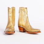 American Alligator Ankle Zipper- Gold - Back at the Ranch
