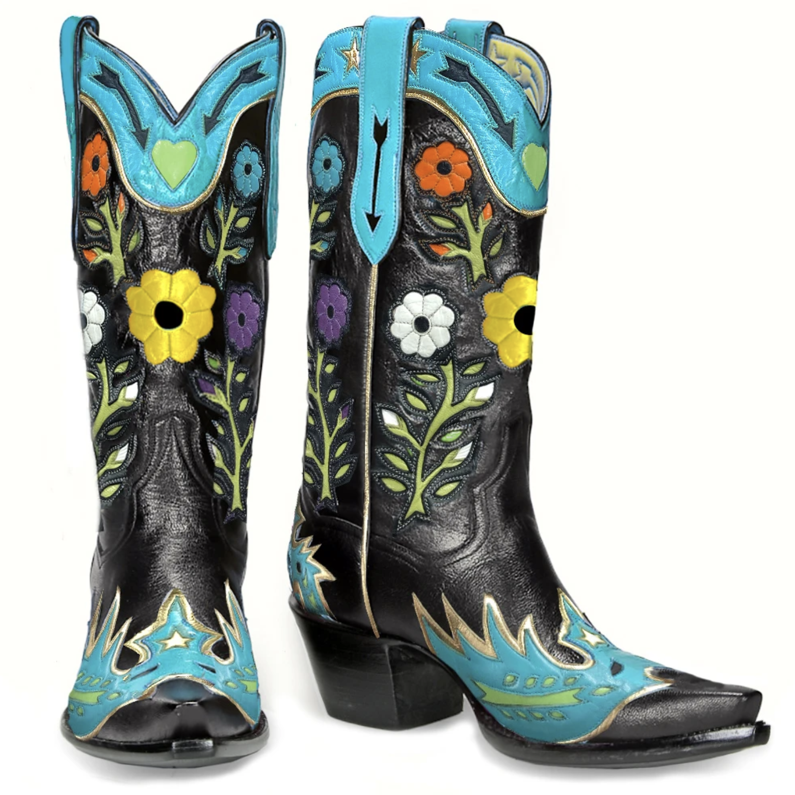 Gypsy Rose 12" - Black/Turquoise