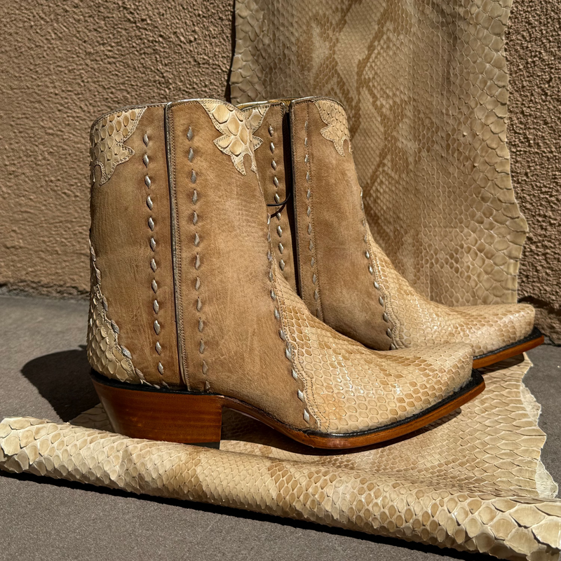 Python Ankle Zipper - Sand/Champagne - Back at the Ranch