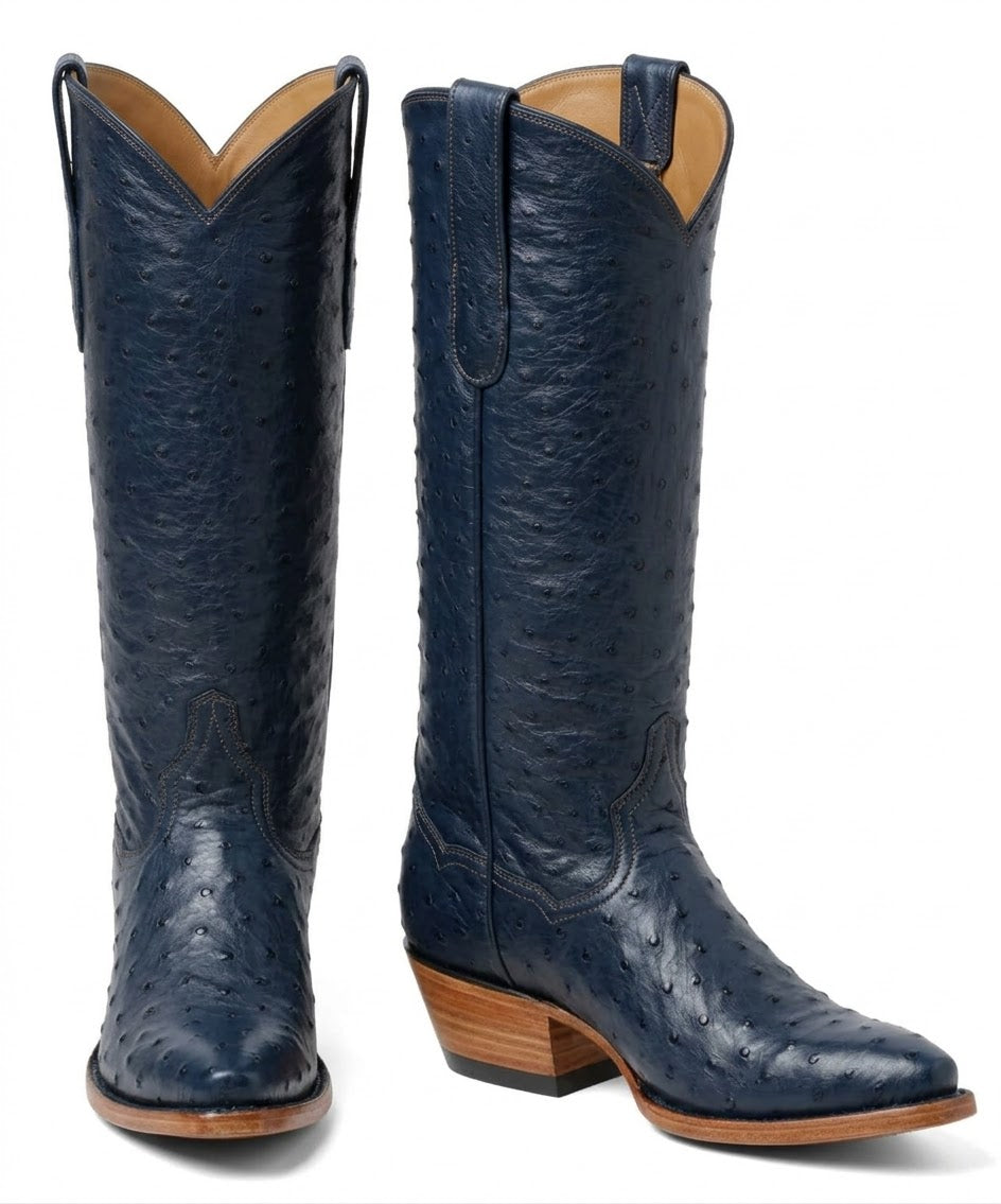 Ostrich Full Quill 14" - Iris Navy - Back at the Ranch