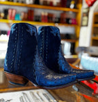 Ostrich Ankle ZIpper - Iris - Back at the Ranch
