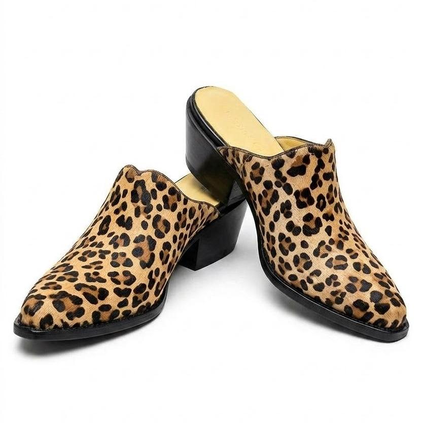 Hair-On Mule - Leopard Print