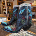 Madam Butterfly Ankle Zipper - Black/Turquoise - Back at the Ranch