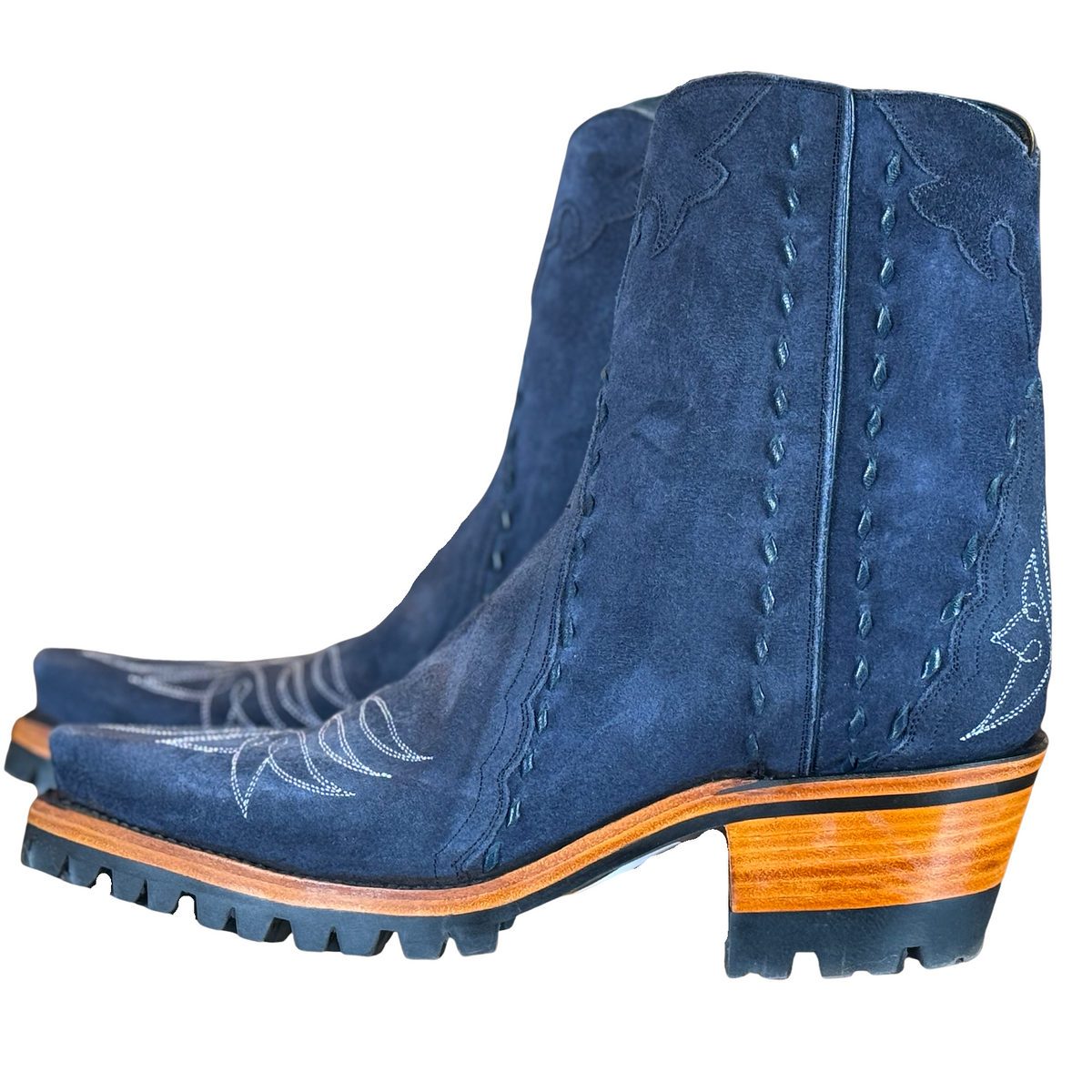 Raindance Ankle Zipper With Vibram With Stitching - Navy