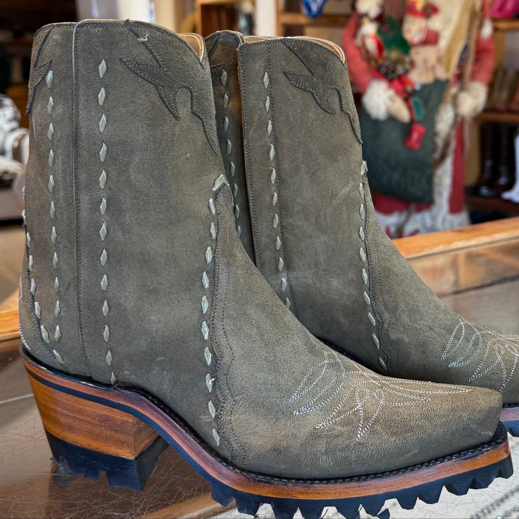 Raindance Ankle Zipper with Vibram and Stitching - Olive - Back at the Ranch