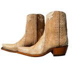 Python Ankle Zipper - Sand/Champagne