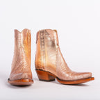 American Alligator Ankle Zipper - Rose Gold - Back at the Ranch