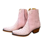Ostrich Ankle Zipper - Rosa Pink - Back at the Ranch