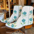 O'Susanna Ankle Zipper - White/Turquoise - Back at the Ranch