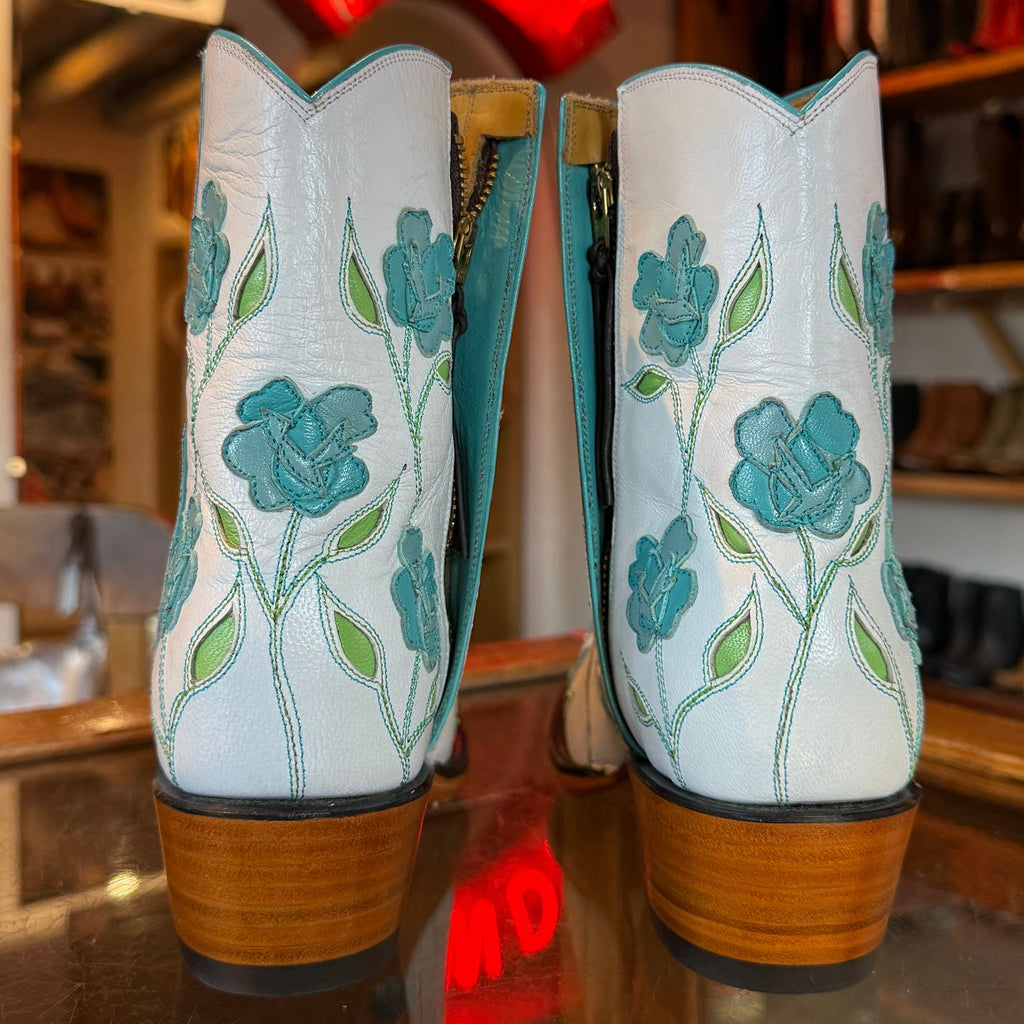 O'Susanna Ankle Zipper - White/Turquoise - Back at the Ranch
