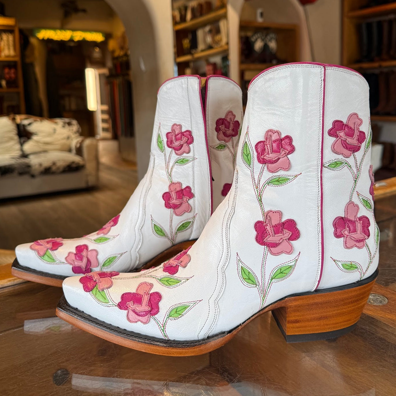 O'Susanna Ankle Zipper - White/Pink - Back at the Ranch