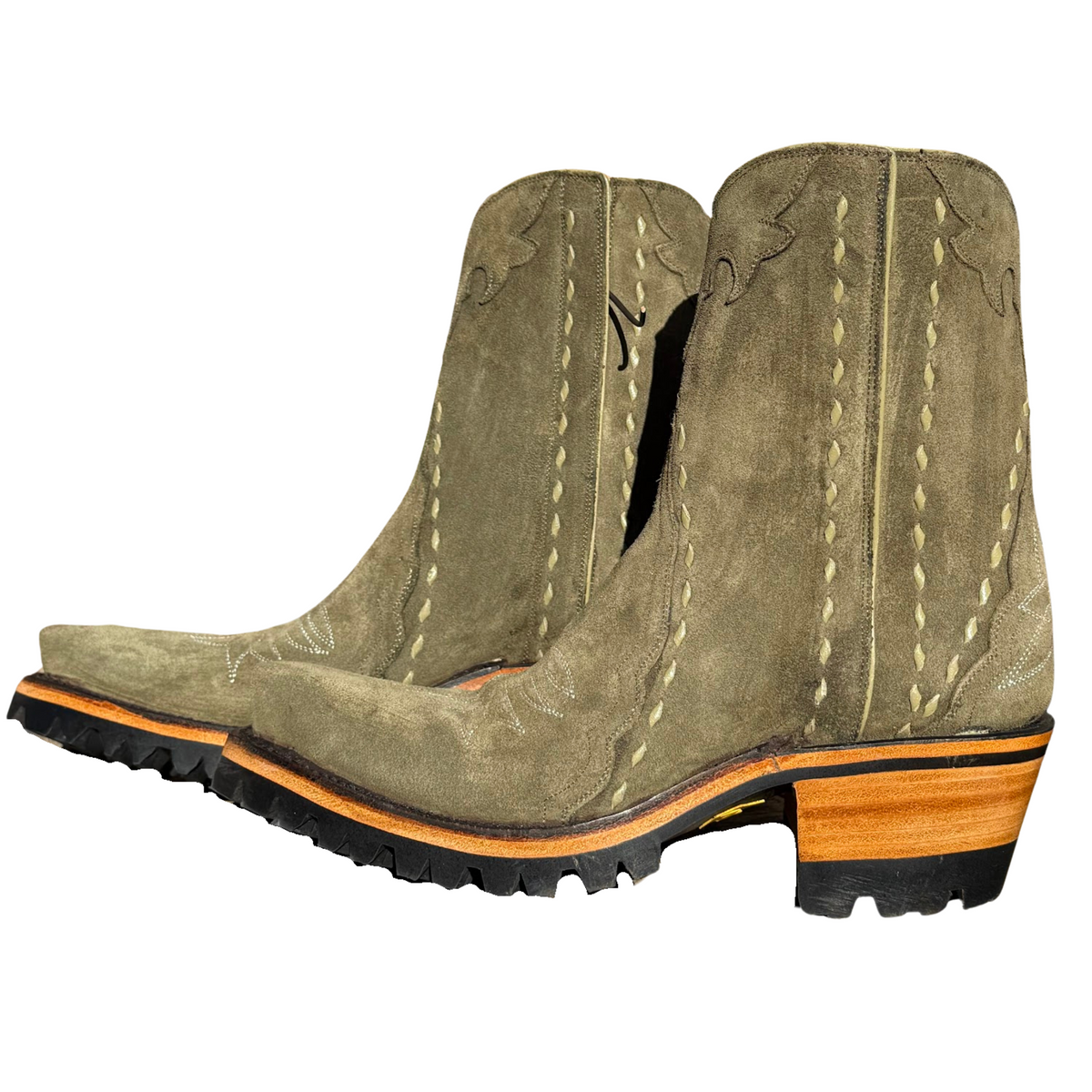 Raindance Ankle Zipper with Vibram and Stitching - Olive