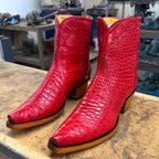 Full Crocodile Ankle Zipper - Red - Back at the Ranch