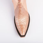 American Alligator Ankle Zipper - Rose Gold - Back at the Ranch