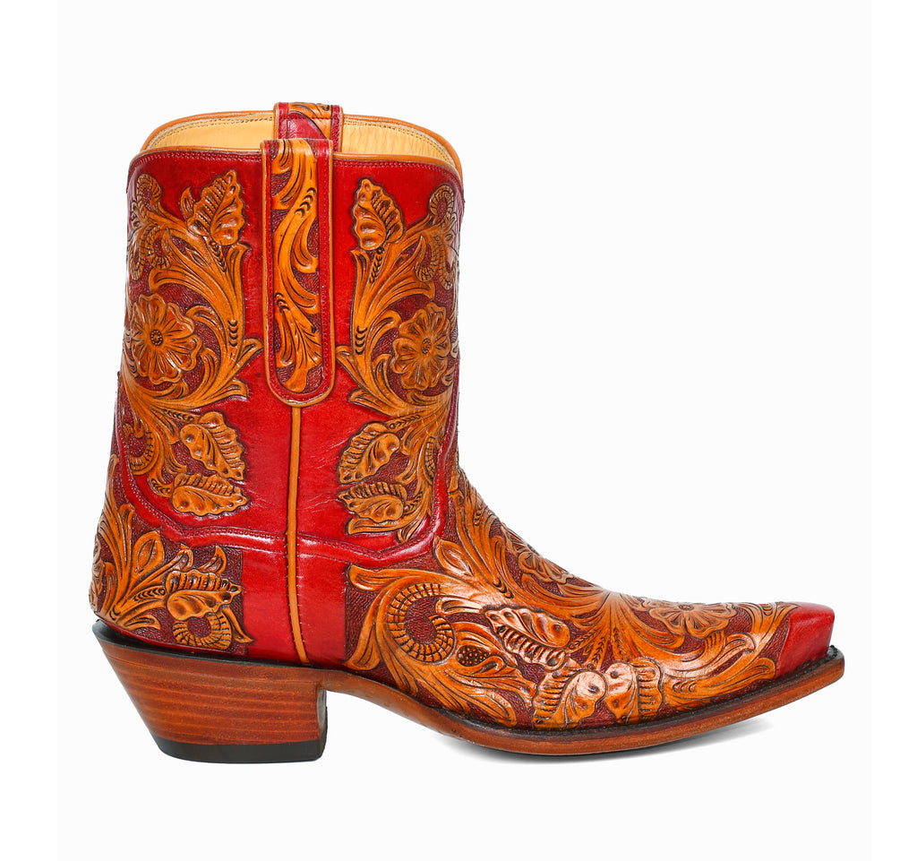 Tooled Shorty 8" - Red - Back at the Ranch