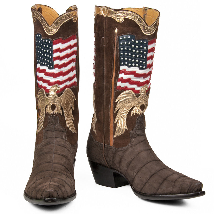 Crocodile Stars and Stripes 13" Brown - Back at the Ranch