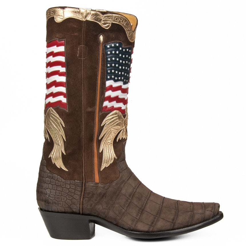 Crocodile Stars and Stripes 13" Brown - Back at the Ranch
