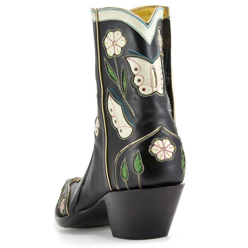 Black Butterfly Ankle Zipper - Back at the Ranch