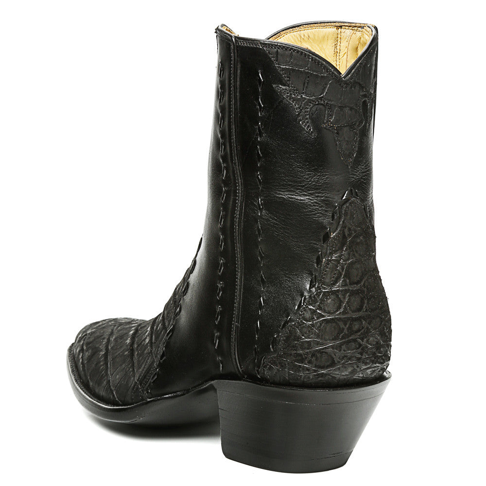 Crocodile Sueded Ankle Zipper Round Toe - Back at the Ranch