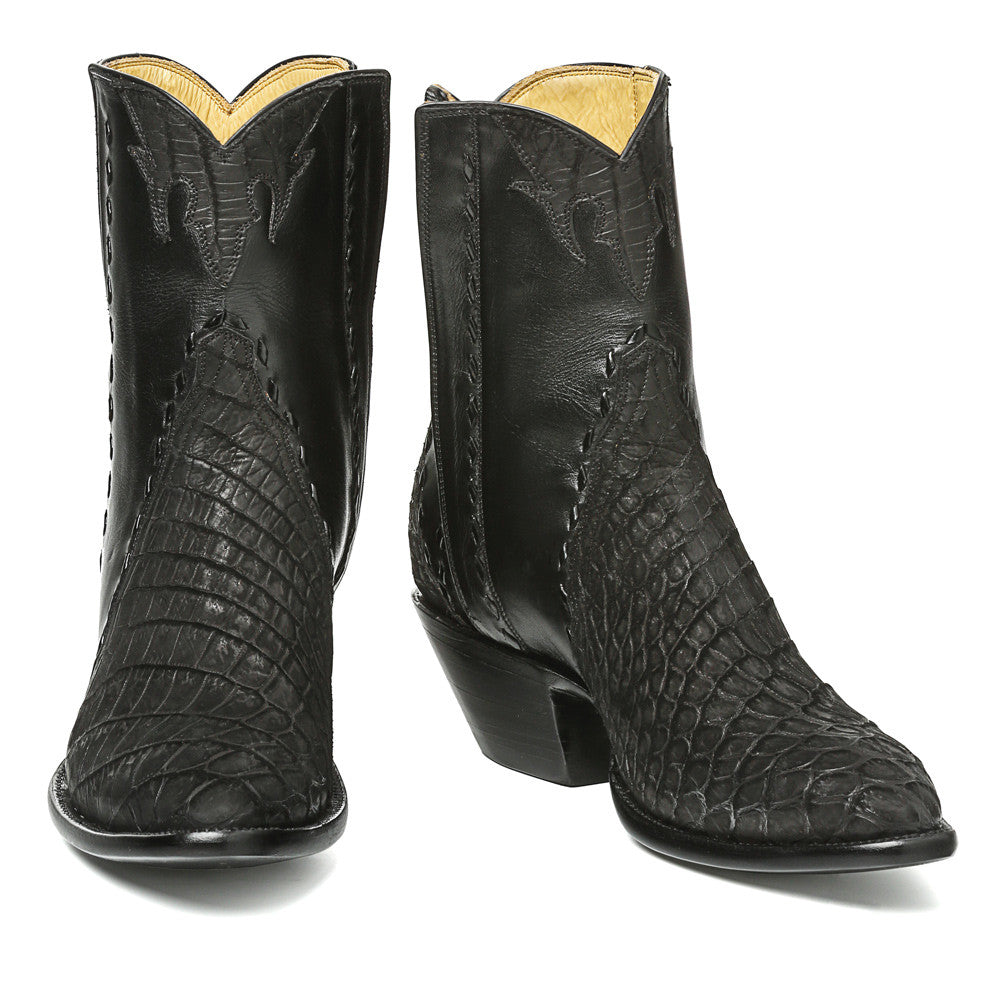 Crocodile Sueded Ankle Zipper Round Toe - Back at the Ranch