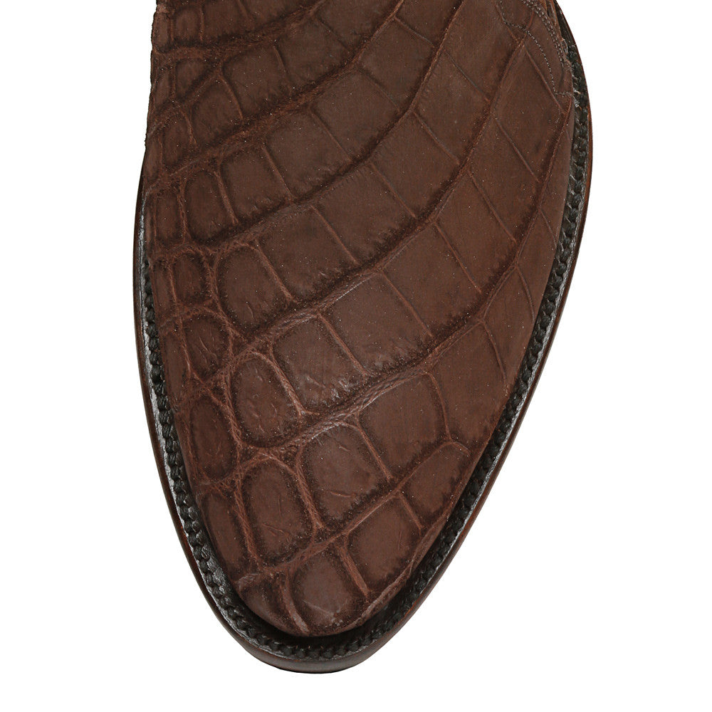 Crocodile Sueded Ankle Zipper Round Toe - Back at the Ranch