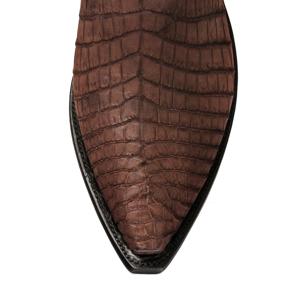 Crocodile Sueded with Nubuck 12" Brown - Back at the Ranch