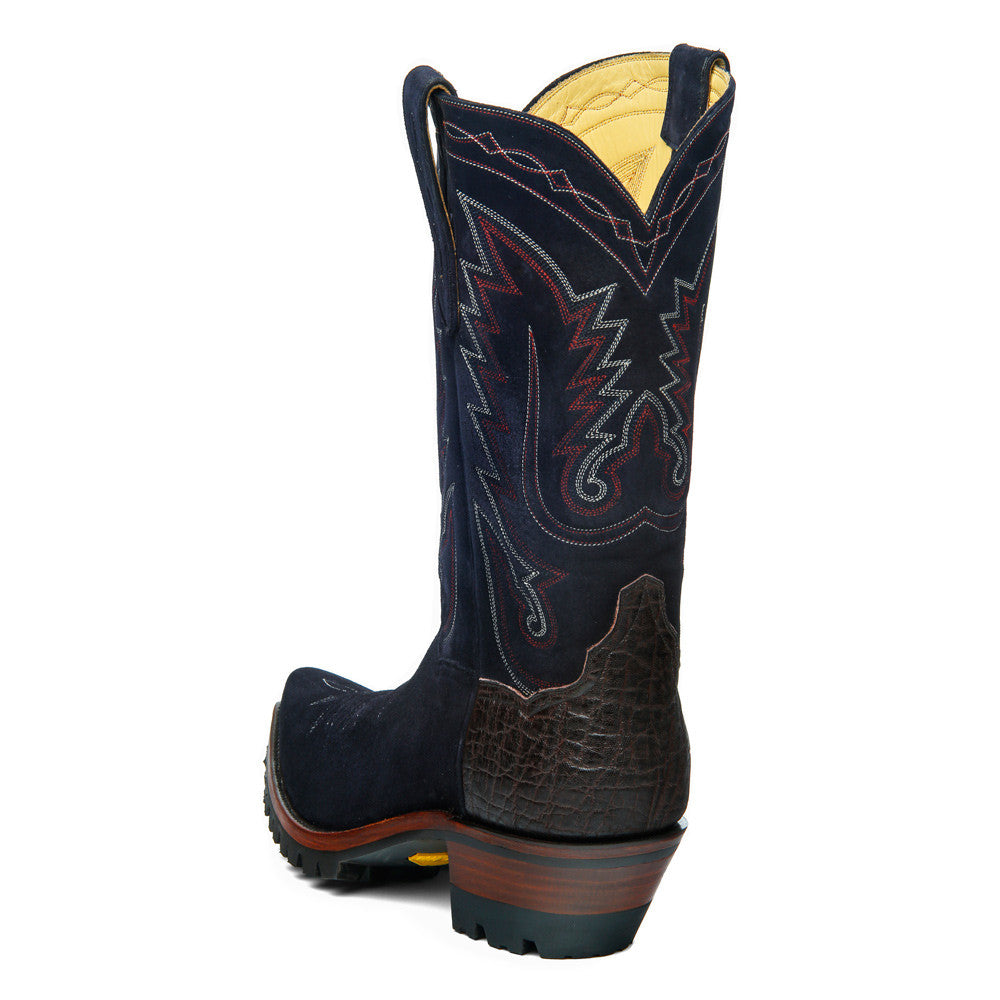 Vibram cowboy boots black hot sale