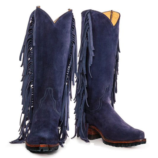 Fringe 14" with Vibram - Navy - Back at the Ranch