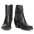 Full Crocodile Ankle Zipper - Black - Back at the Ranch