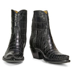 Full Crocodile Ankle Zipper - Black - Back at the Ranch