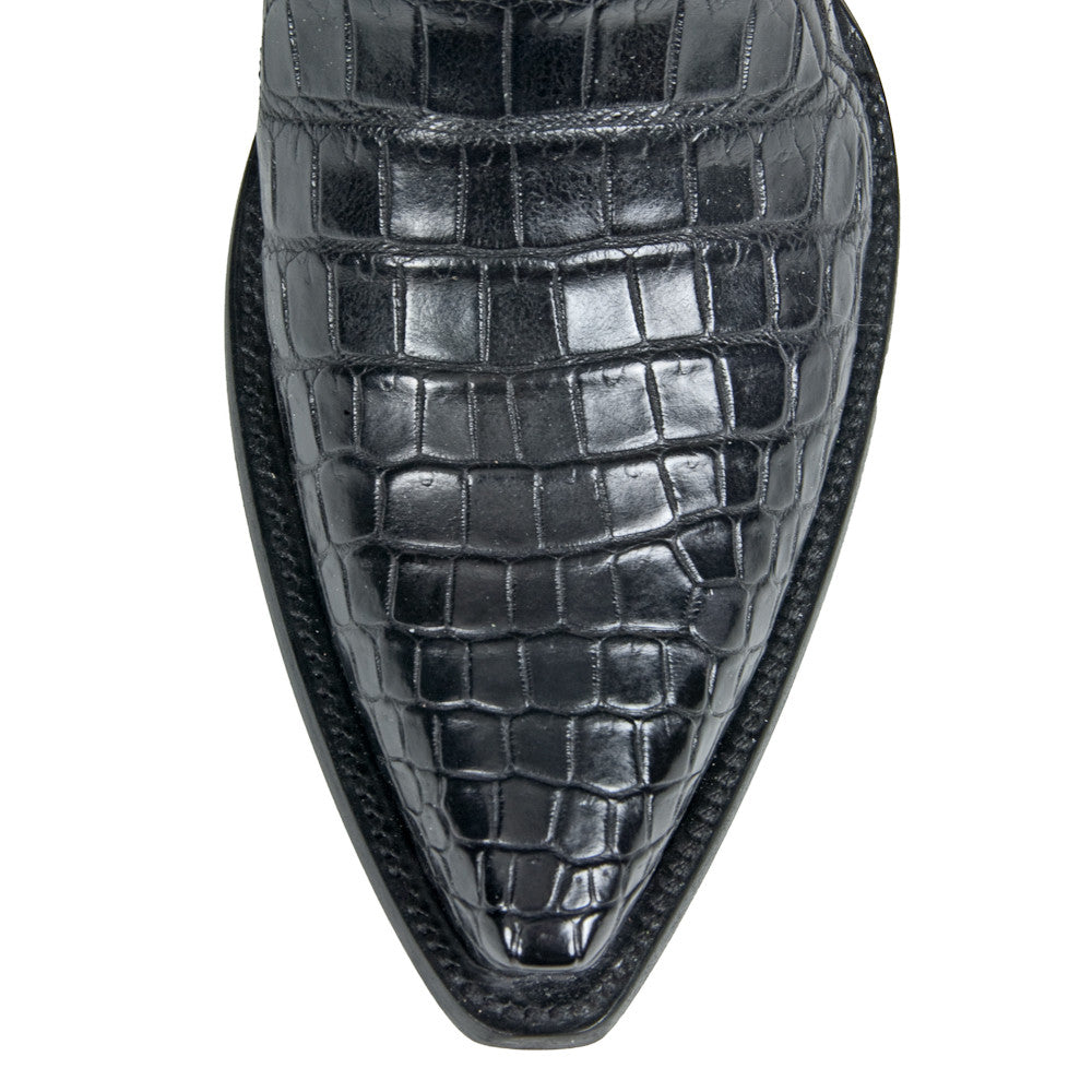 Full Crocodile Ankle Zipper - Black - Back at the Ranch