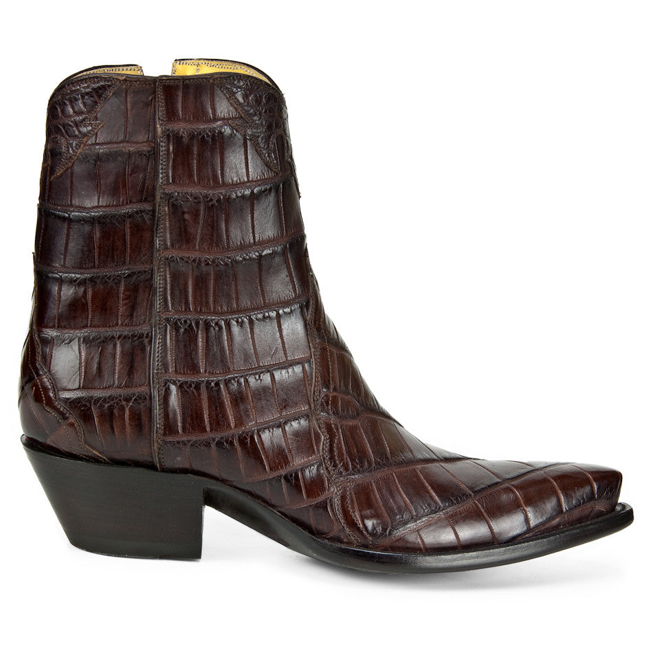 Full Crocodile Ankle Zipper Brown Back at the Ranch