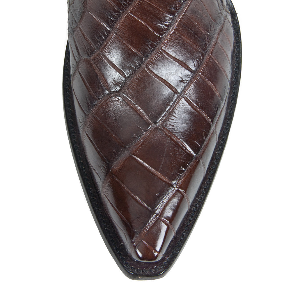 Full Crocodile Ankle Zipper - Brown - Back at the Ranch