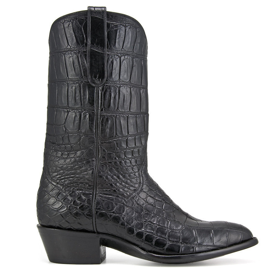 Black crocodile cowboy sales boots