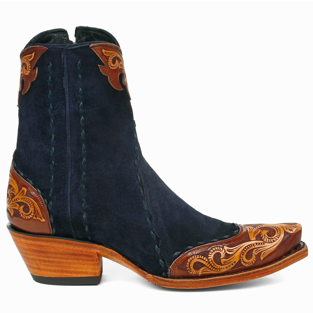 Saddle Ankle Zipper - Navy - Back at the Ranch